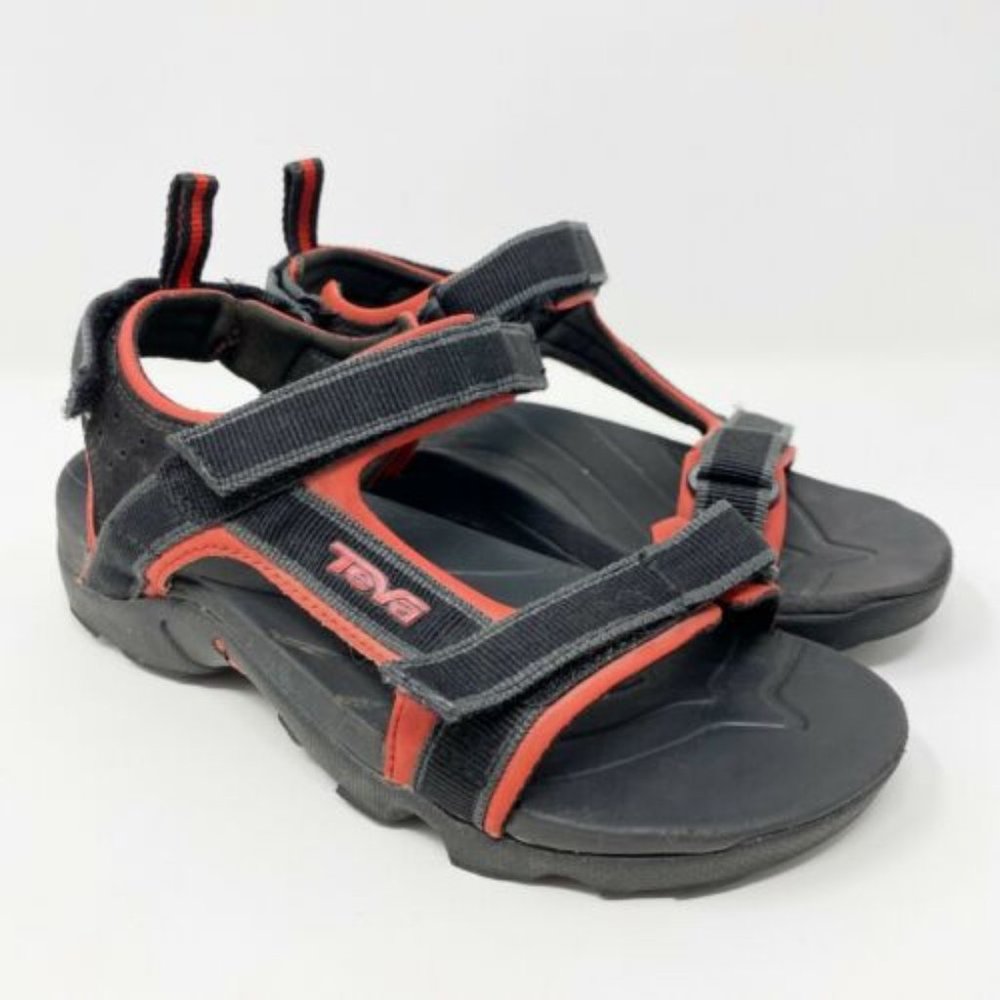 Teva Tanza Adjustable Black Red Sandal C3
